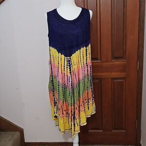 Asha women's dress, multi colored